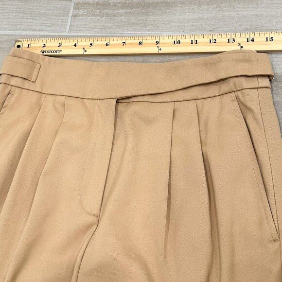 Reiss Camber Pleat Front Tapered Ankle Trousers Pants in Tan Women's Size 6 - Picture 11 of 16